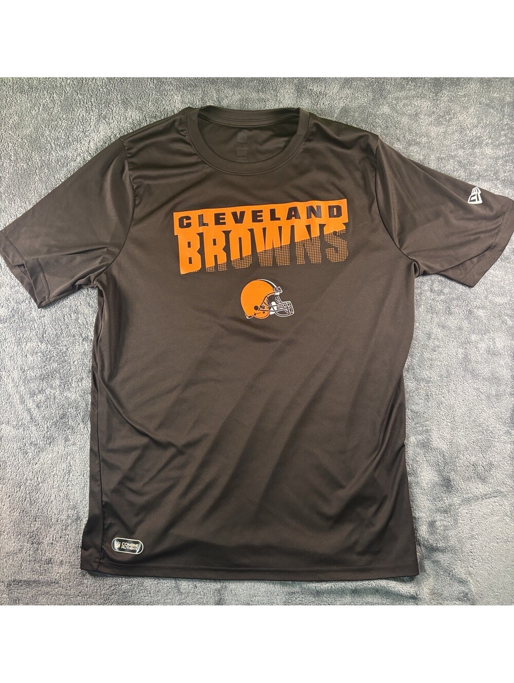 Cleveland Browns T-Shirt Mens Large Brown New Era NFL Combine Training